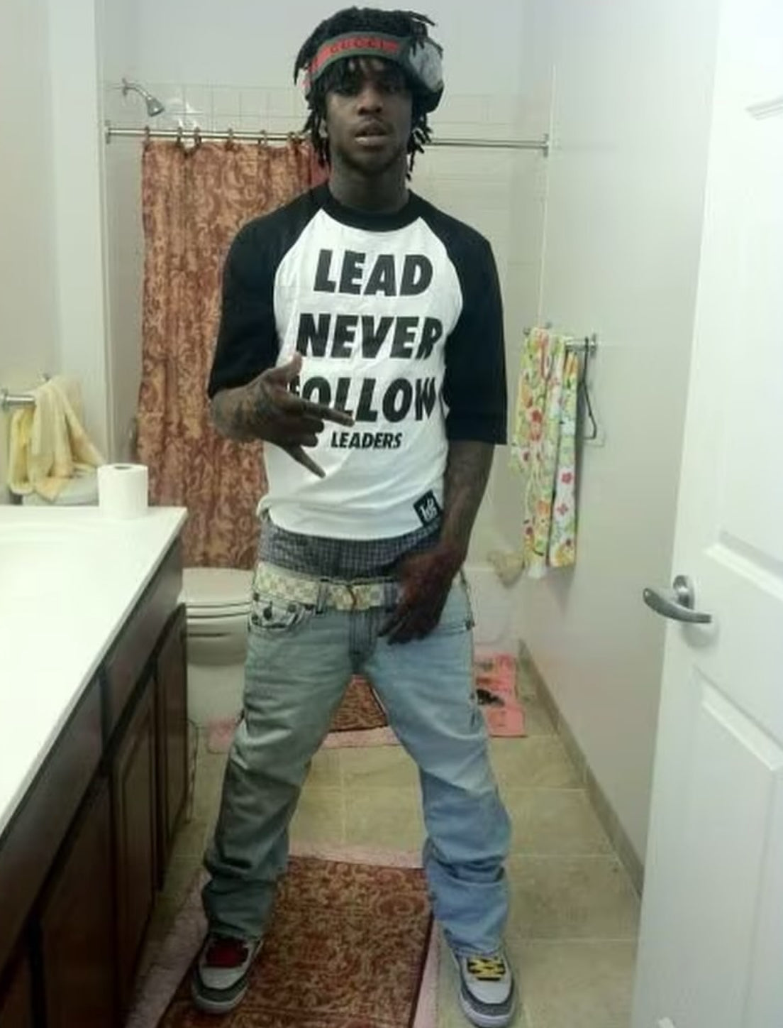 ‘lead never follow’ jersey