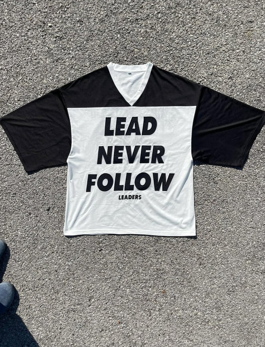 ‘lead never follow’ jersey