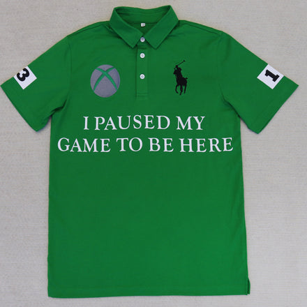 “I Paused My Game” Polo